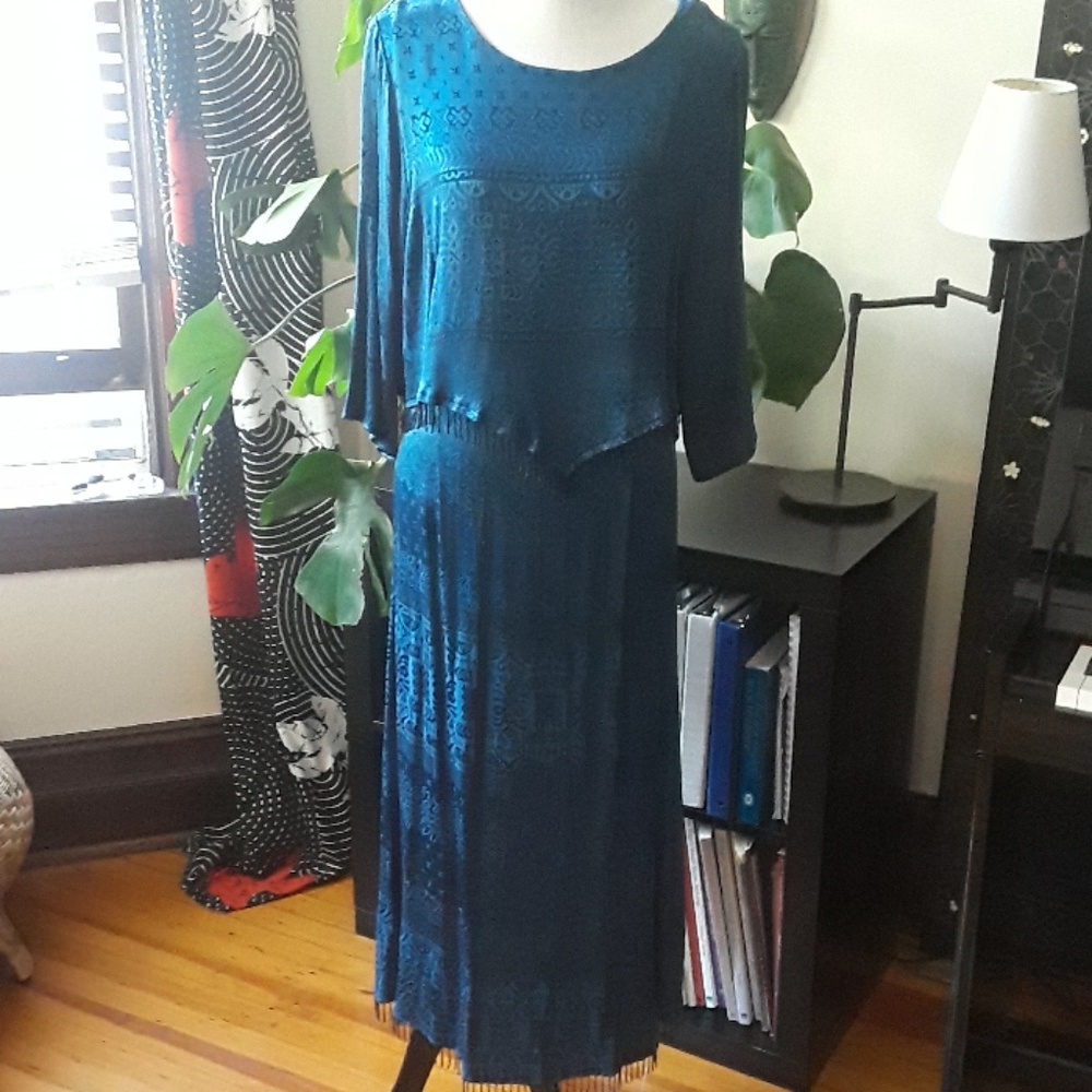 CAROL ANDERSON beaded trim dress